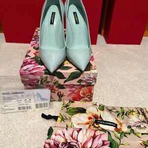 Dolce & Gabbana Sky Blue Patent Leather Pumps